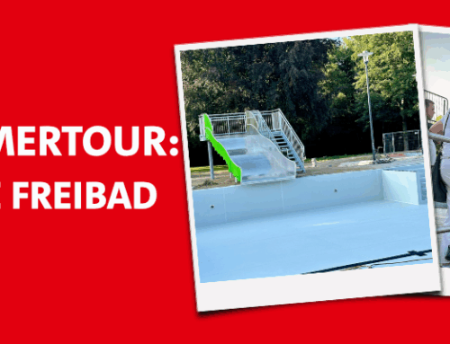 SPD-Sommerradtour: Freibad-Besichtigung und Boulespielen bei Sonnenschein